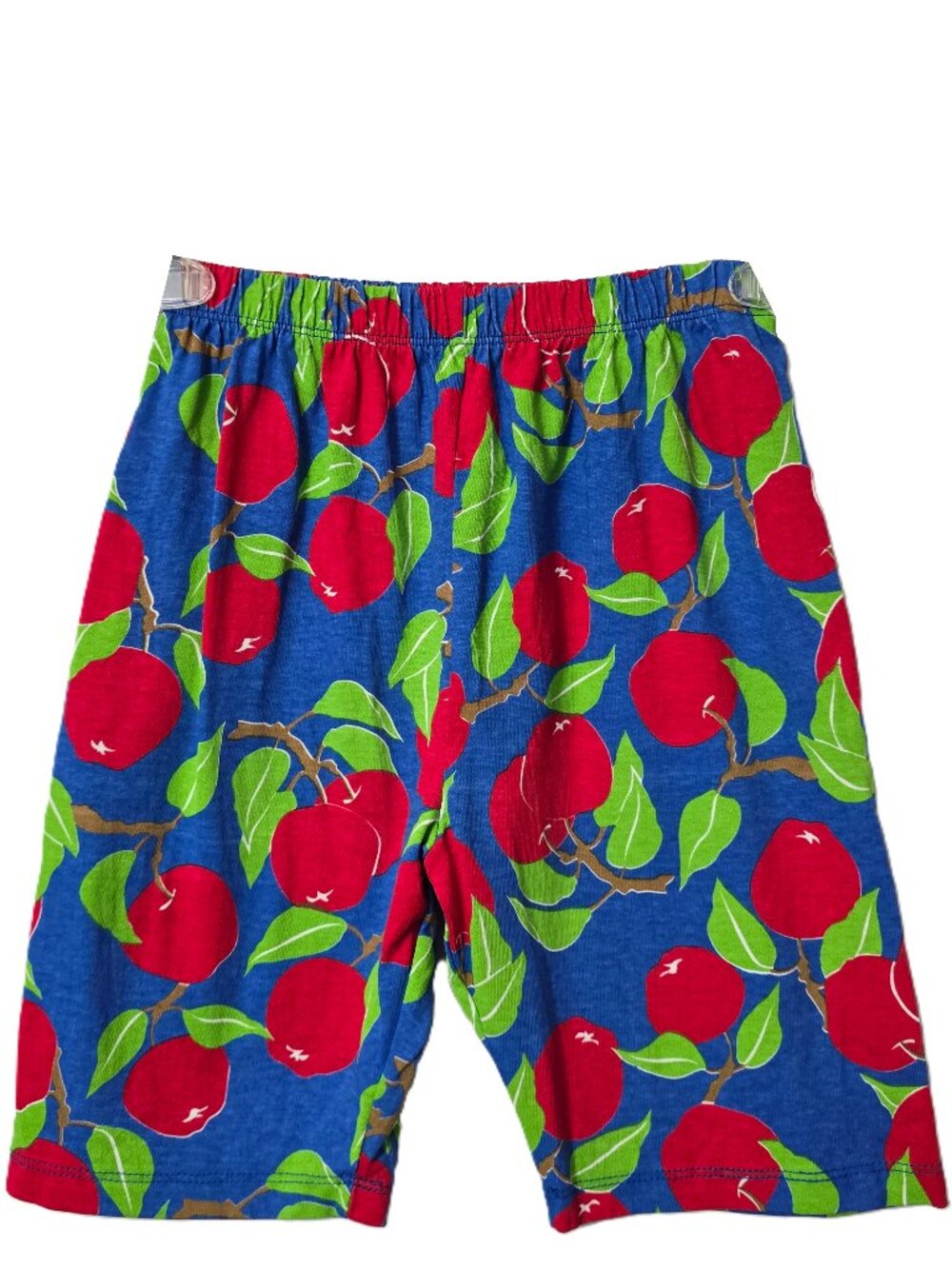Vintage Red Apple Bike Shorts 8 Elastic Waist Long Inseam Back to School BTS 90s
